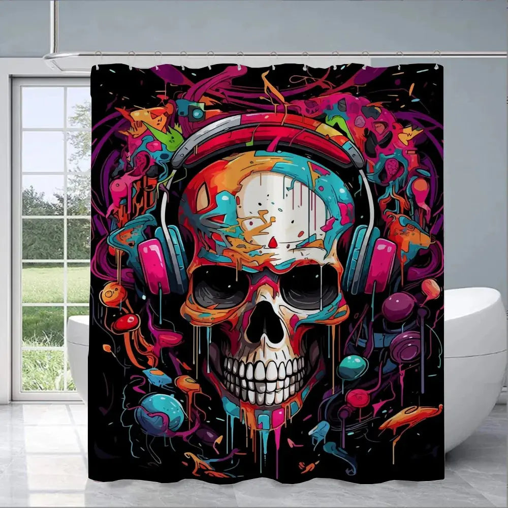 Skull Shower Curtain My Store