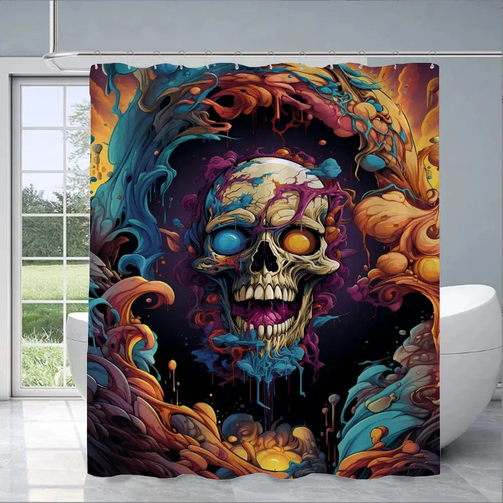 Skull Shower Curtain My Store