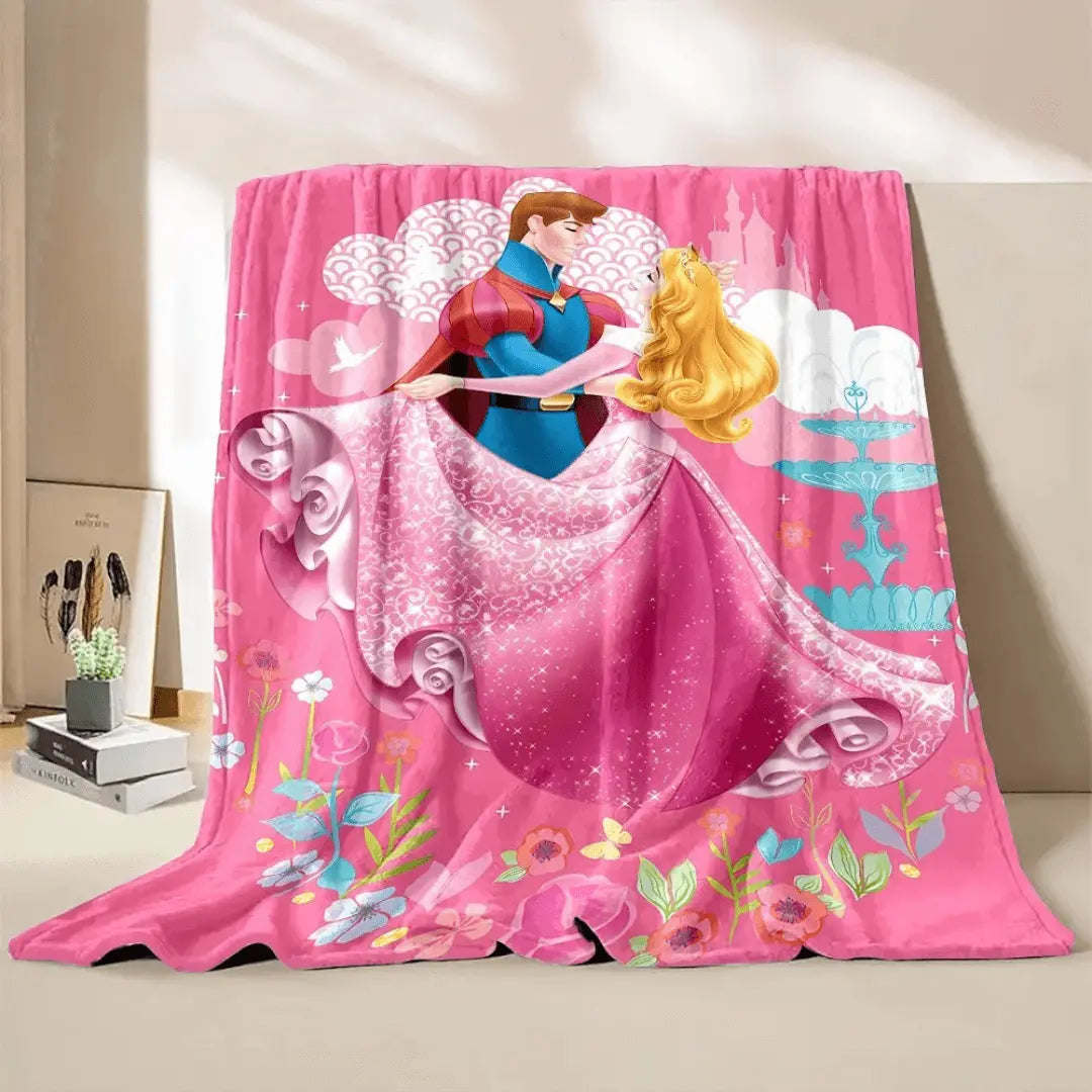 Sleeping Beauty Aurora Princess & Prince Phillip Throw Blanket