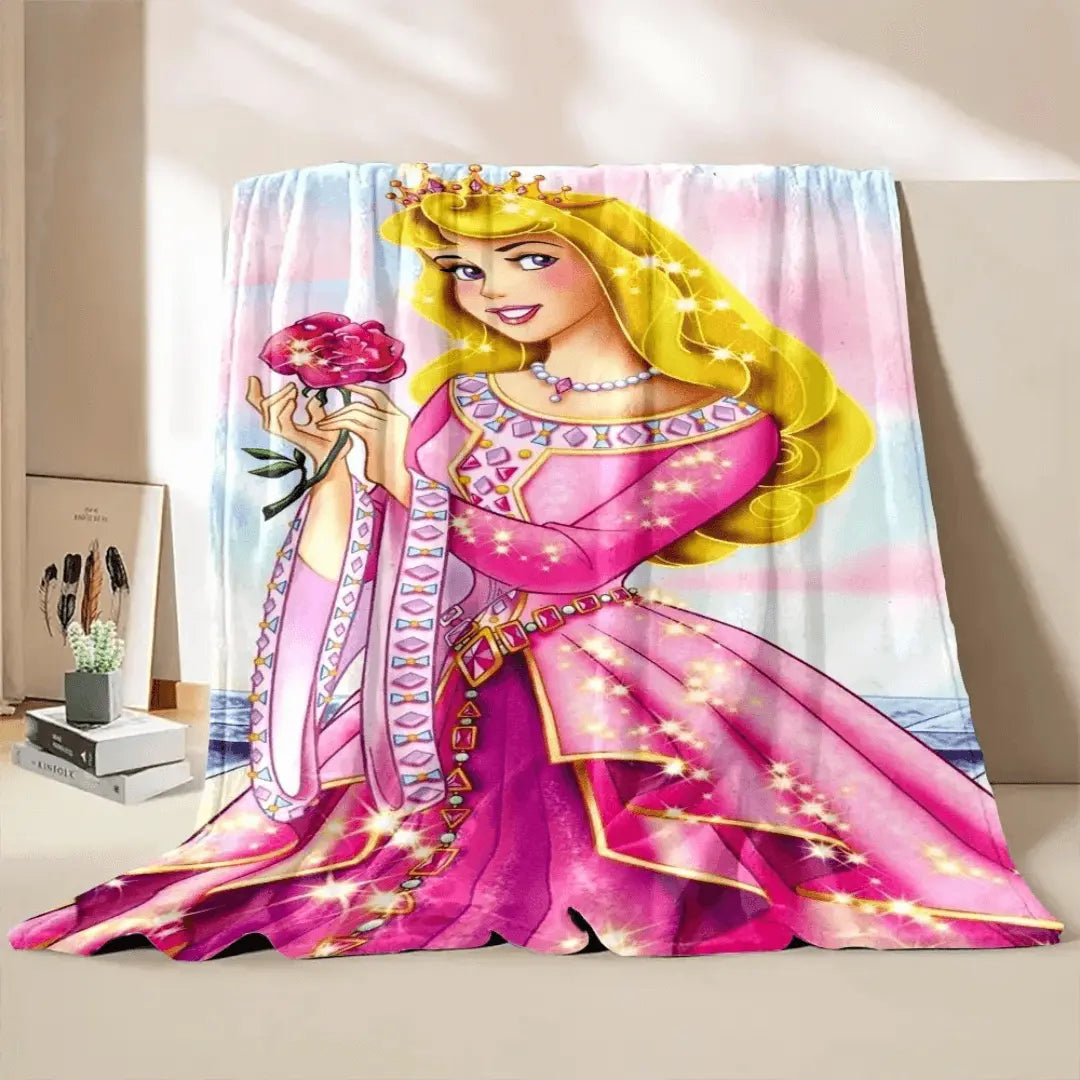 Sleeping Beauty Aurora Princess Kids Sofa Throw Blanket