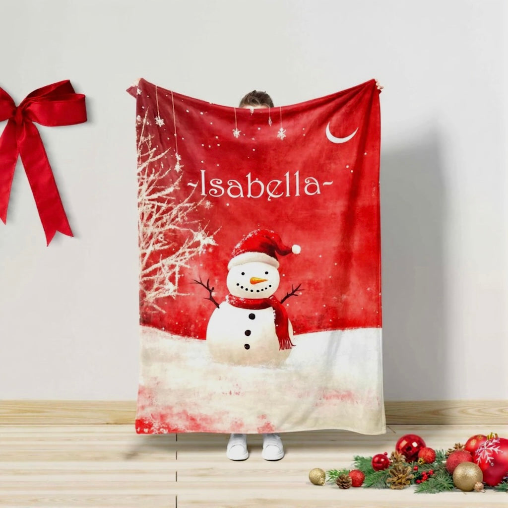 Snowman Christmas blanket