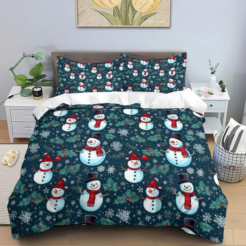 Snowman bedding set