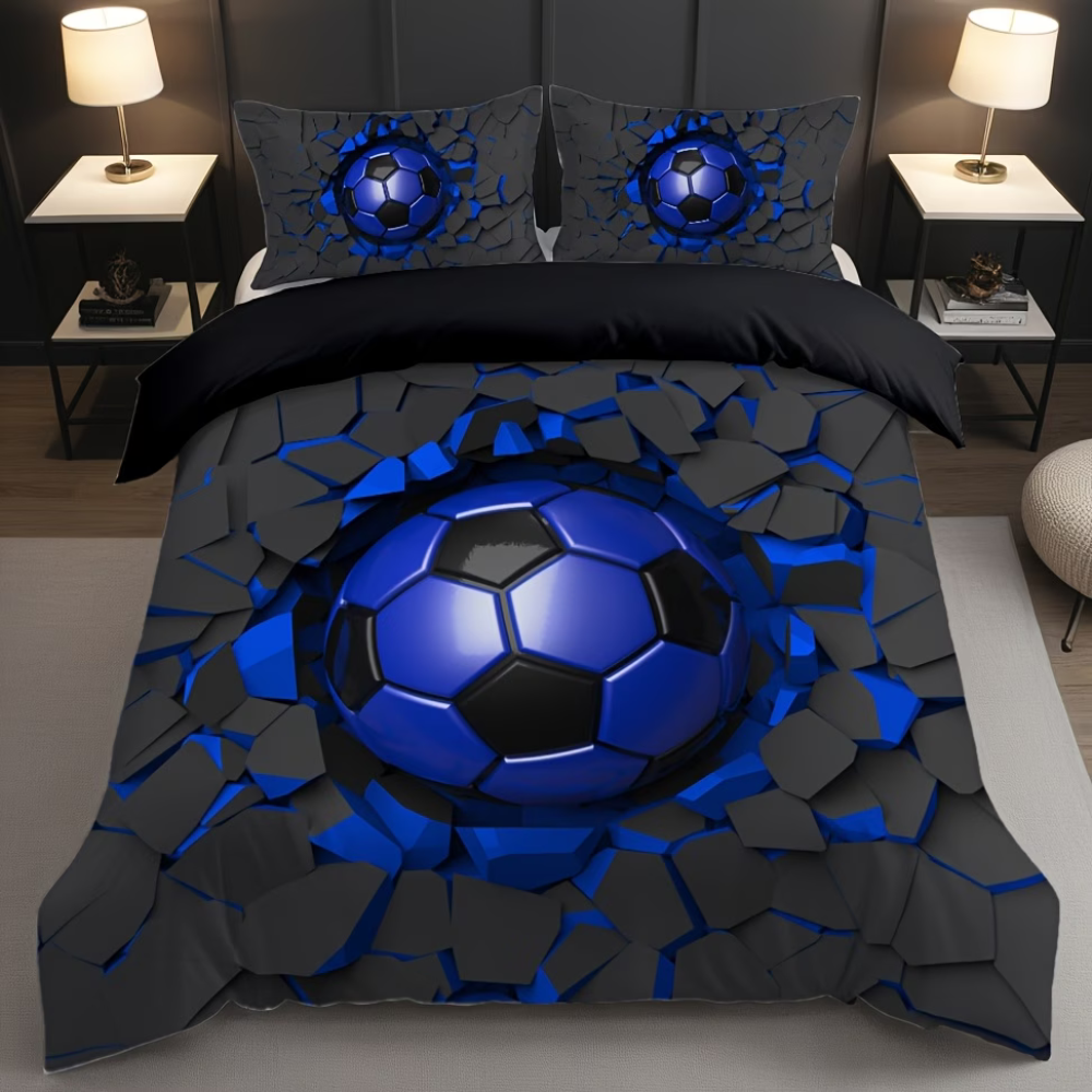 Soccer themed bedding set