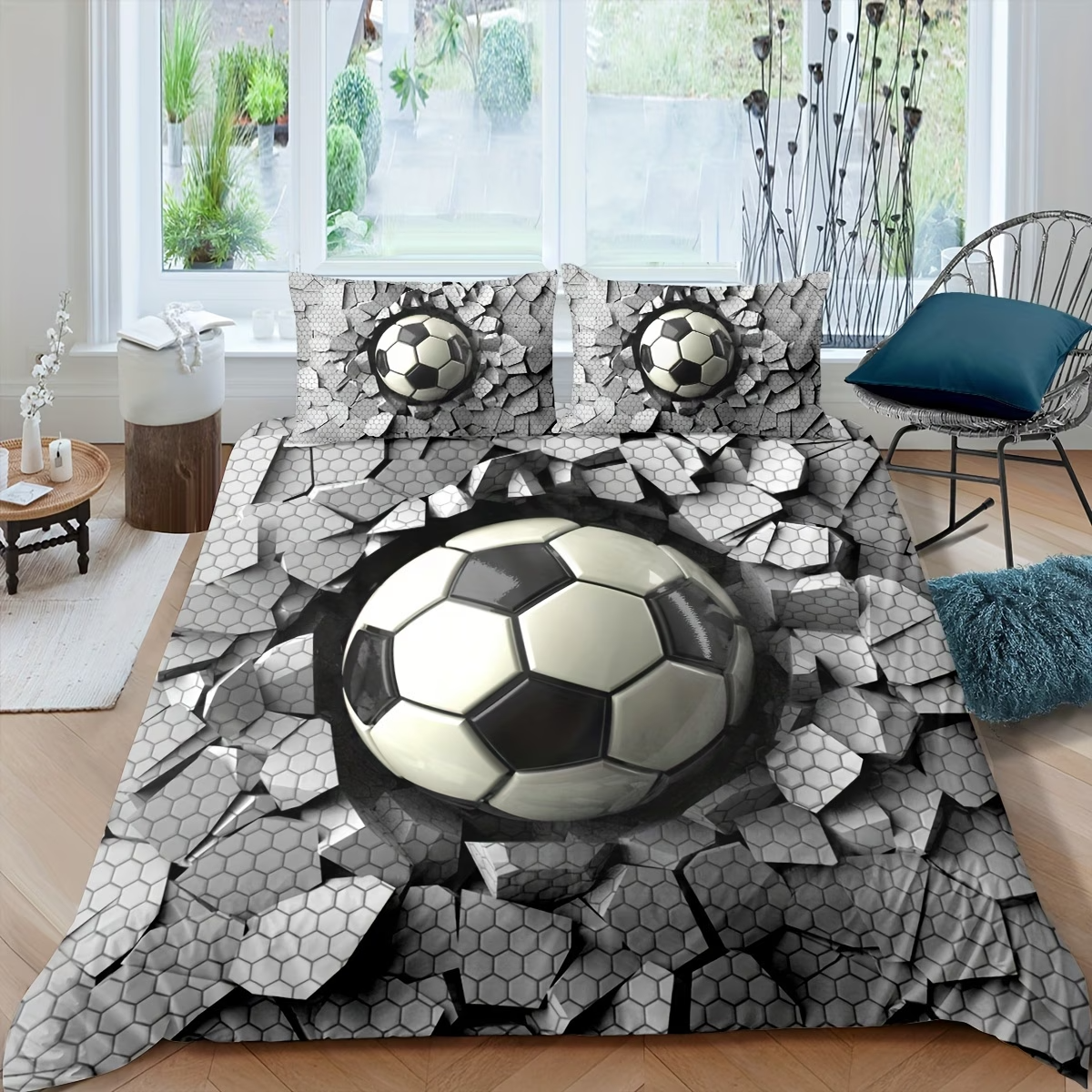 Soccer football bedroom bedding for fans