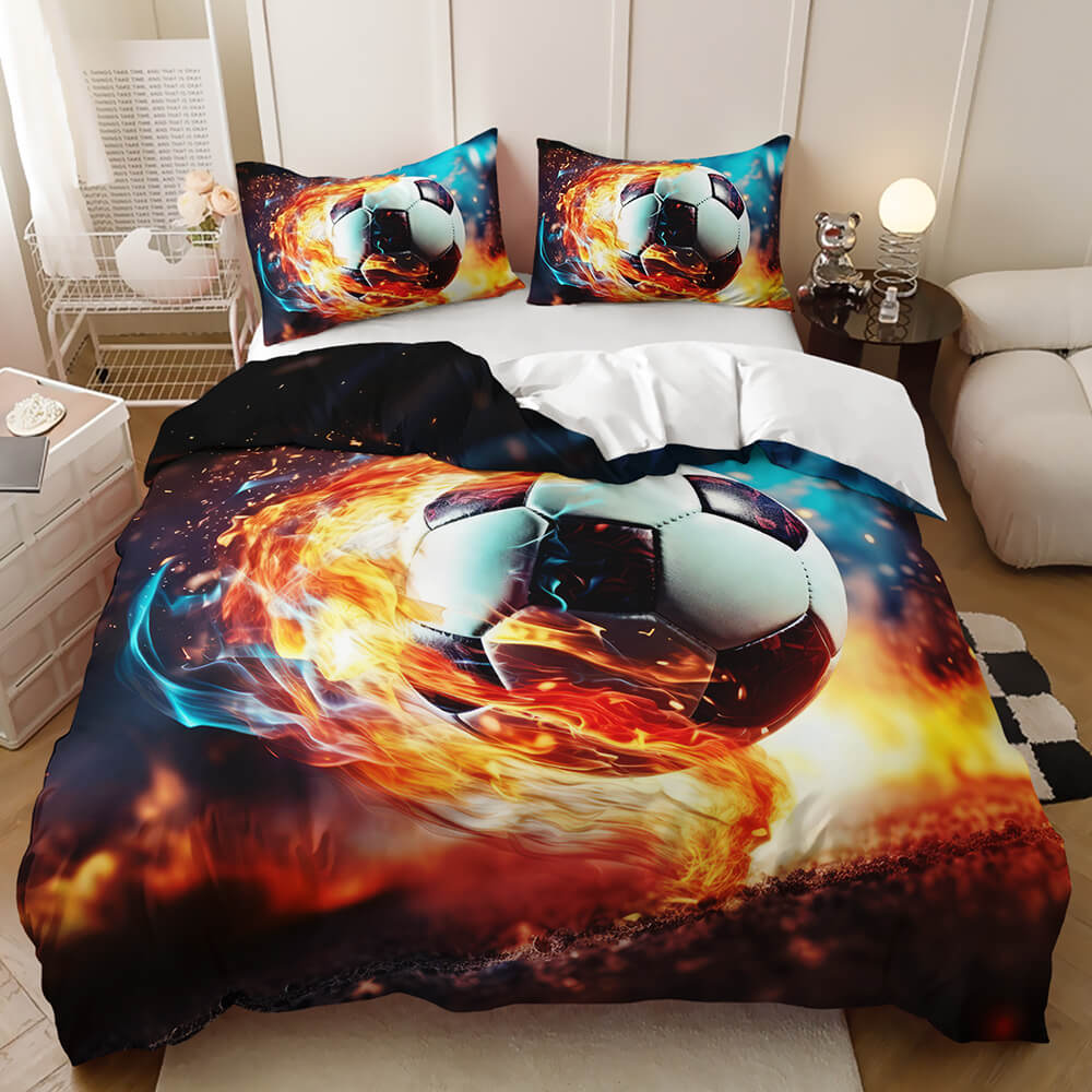 Soccer fan quilt cover