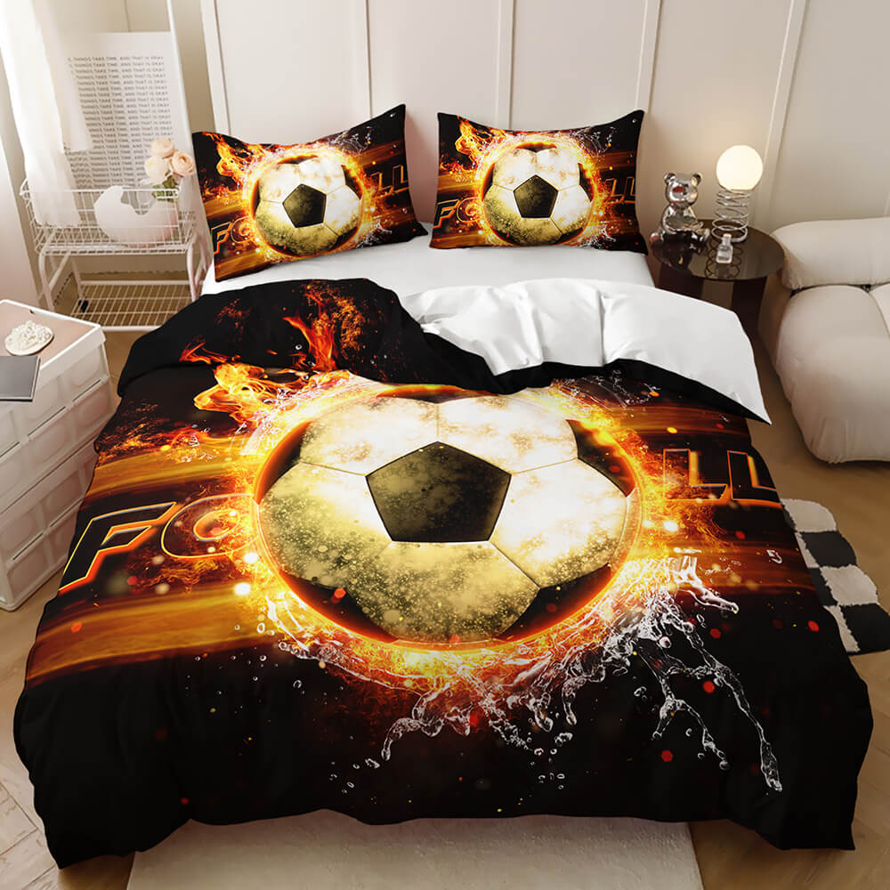 Soccer themed bedding set
