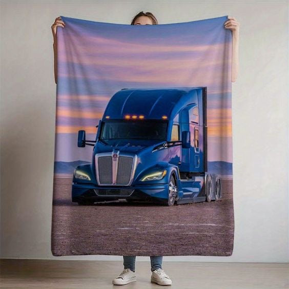 Soft flannel truck blanket