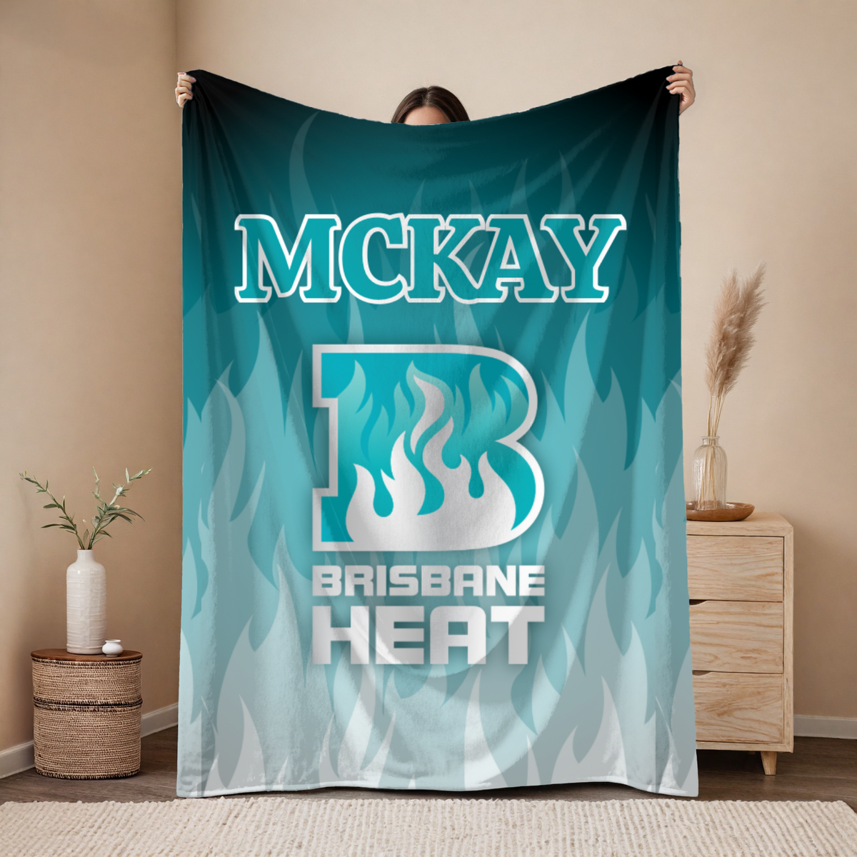 Soft fleece Big Bash League throw blanket for cricket fans