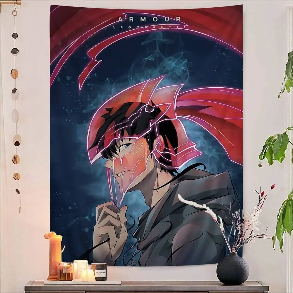 Sung Jin-Woo Anime Wall Flag – Webtoon Inspired Art