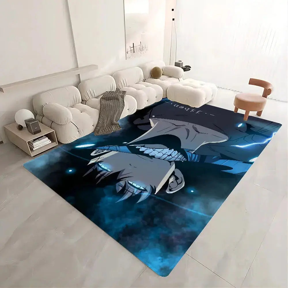 Anime floor rug with high-res Solo Leveling artwork