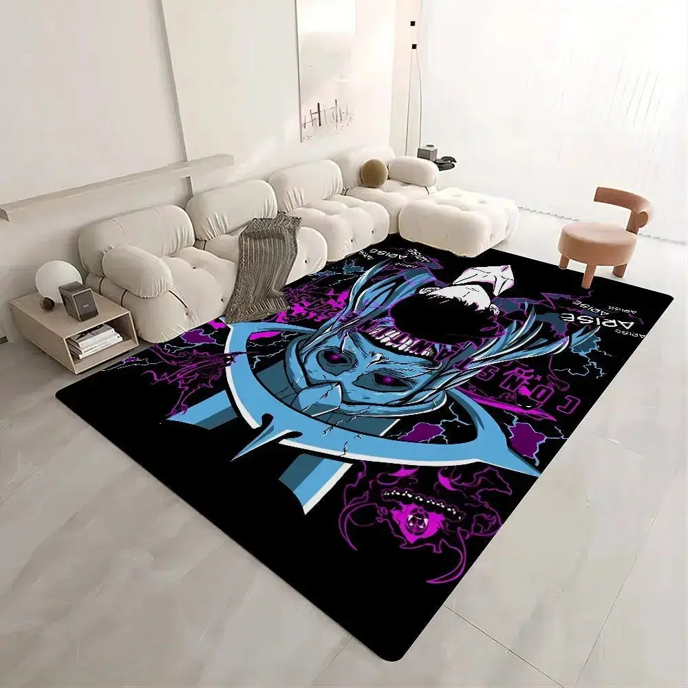 Stylish bedroom mat featuring Solo Leveling anime artwork