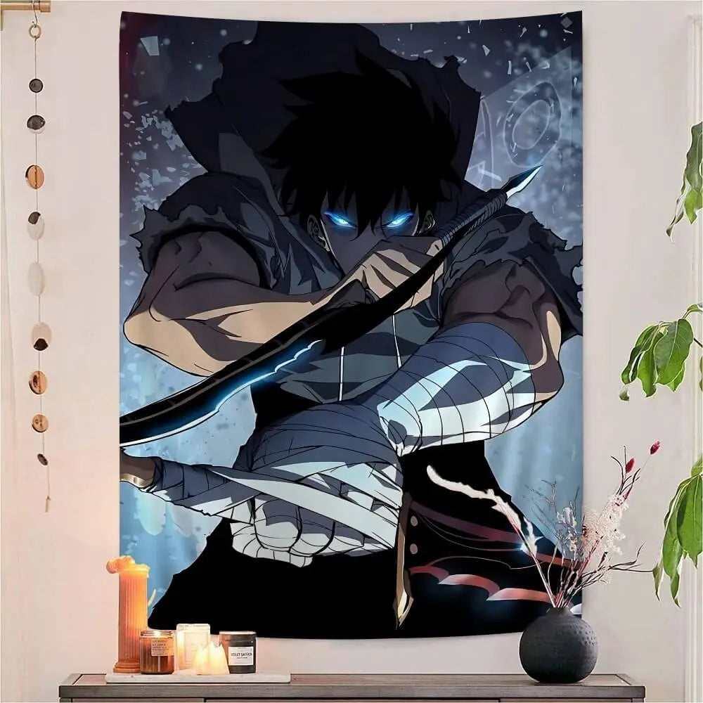 HD Solo Leveling Printed Tapestry – Bedroom Art
