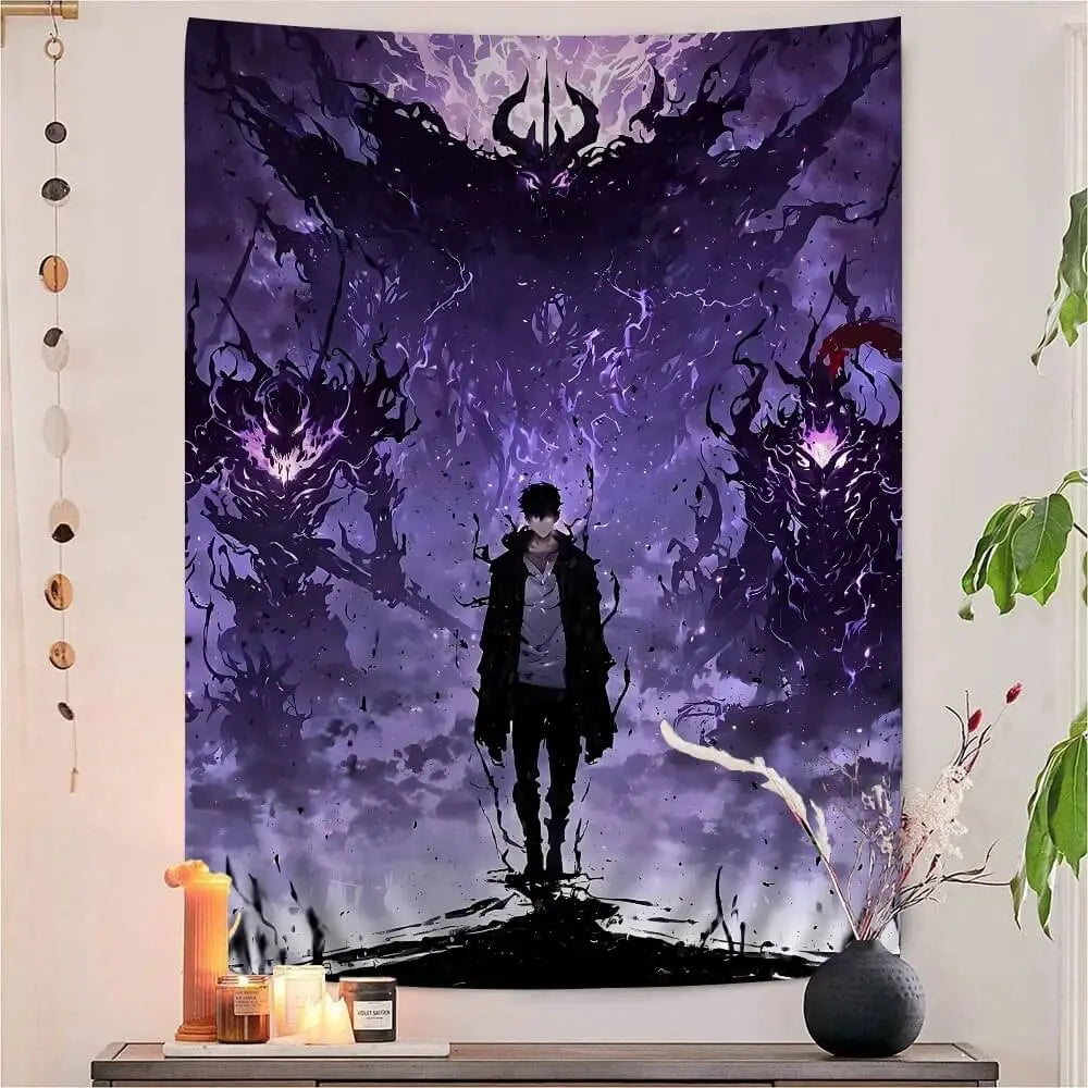Solo Leveling Polyester Tapestry – Otaku Room Banner