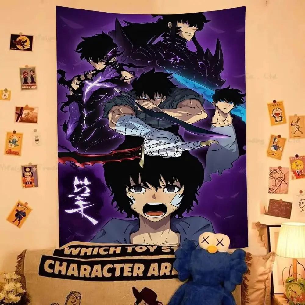 Shadow Monarch Wall Hanging for Anime Decor