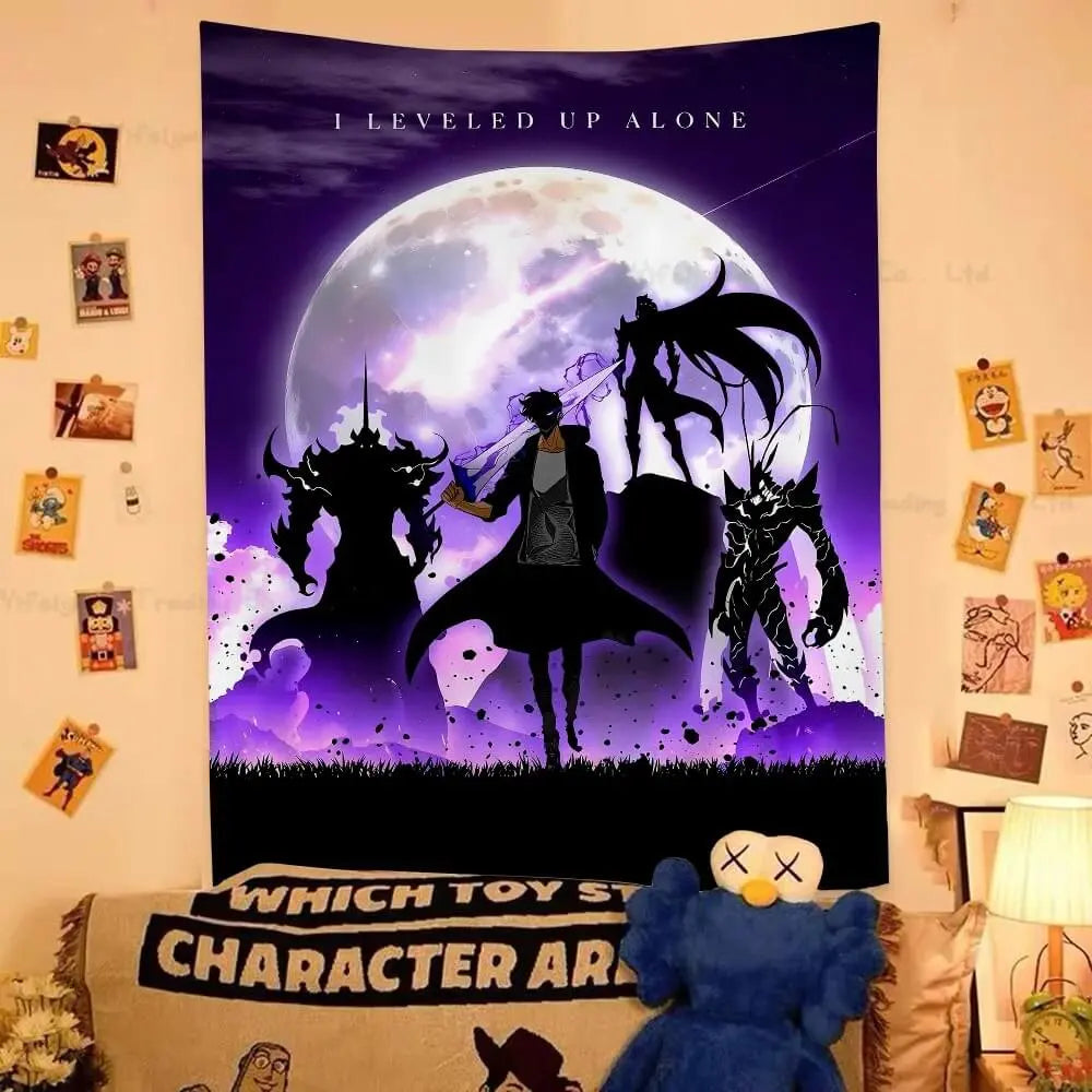 Sung Jin-Woo Anime Wall Flag – Webtoon Inspired Art