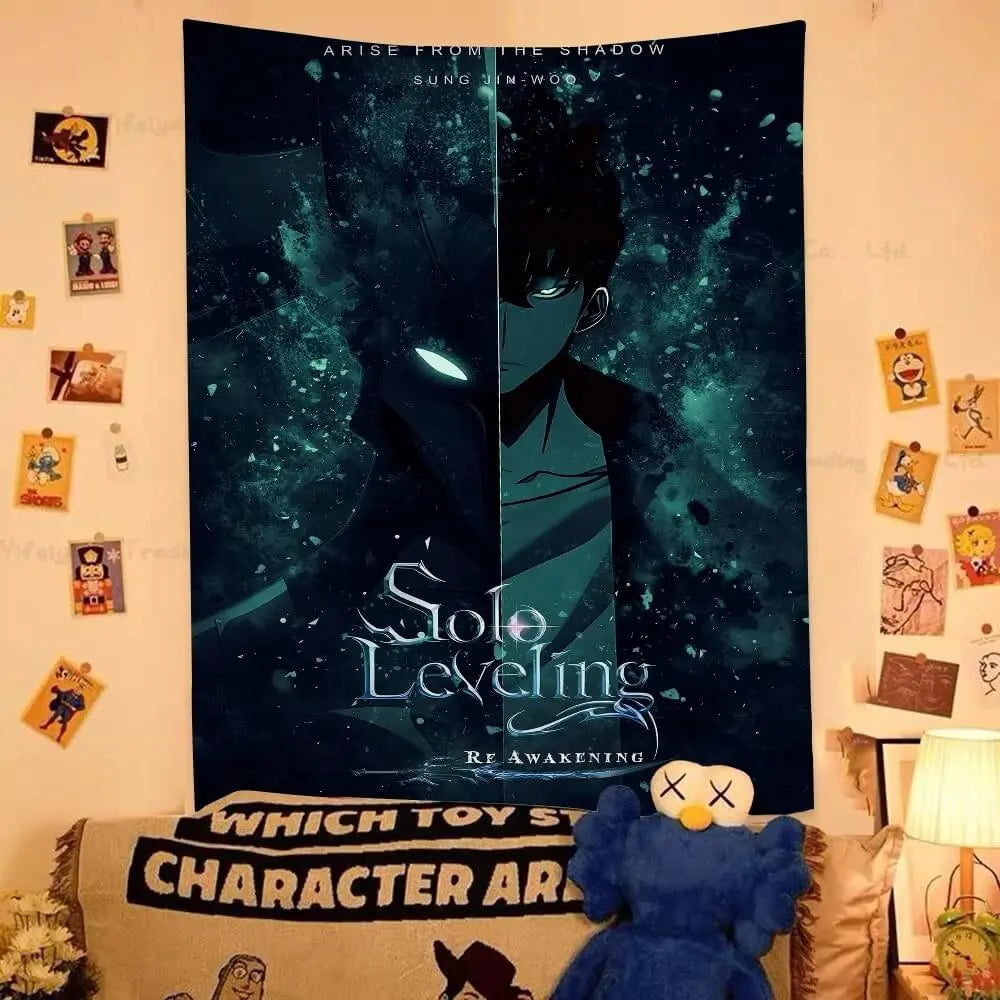 Solo Leveling Polyester Tapestry – Otaku Room Banner