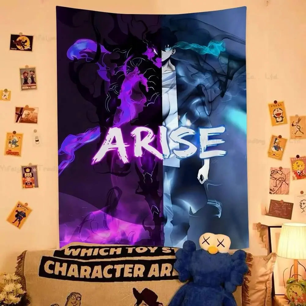 HD Solo Leveling Printed Tapestry – Bedroom Art