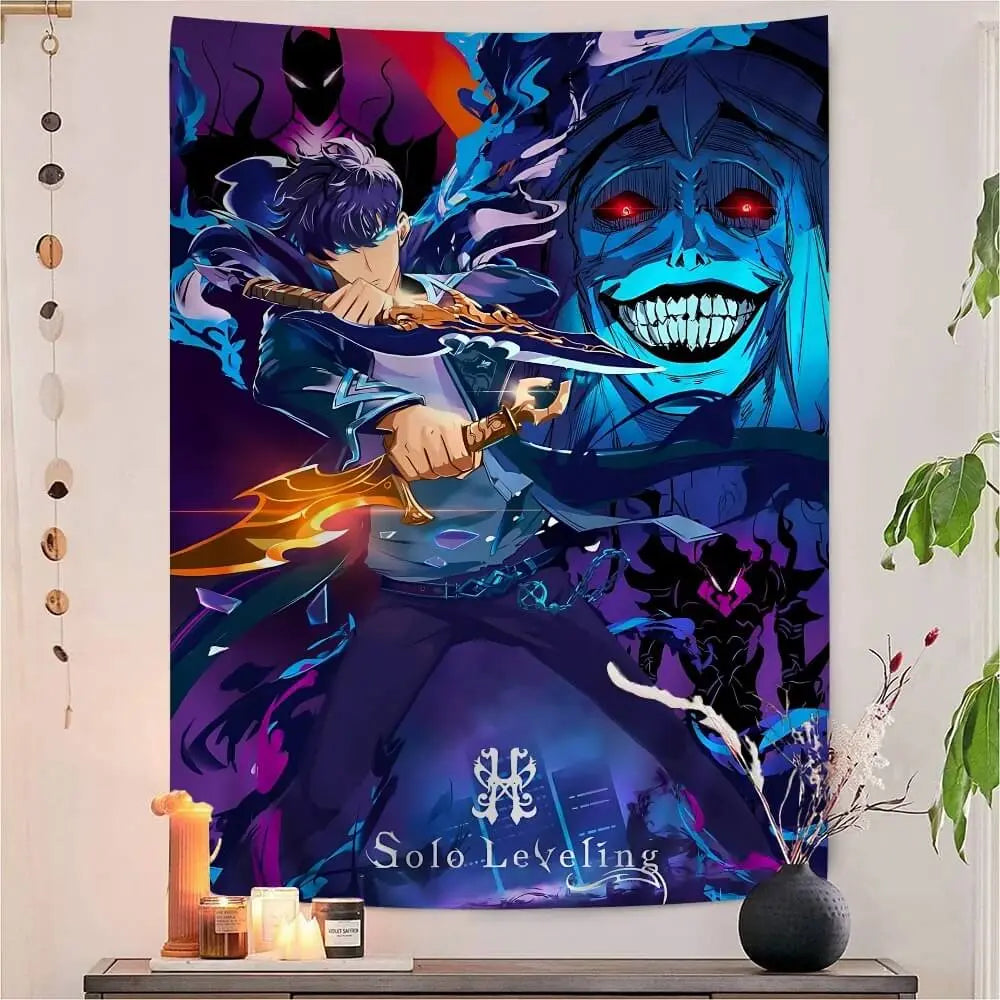 Sung Jin-Woo Solo Leveling Anime Wall Tapestry