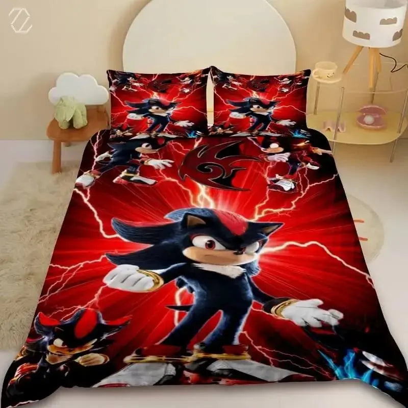 Sonic Cartoon Quilt Cover Zirconic