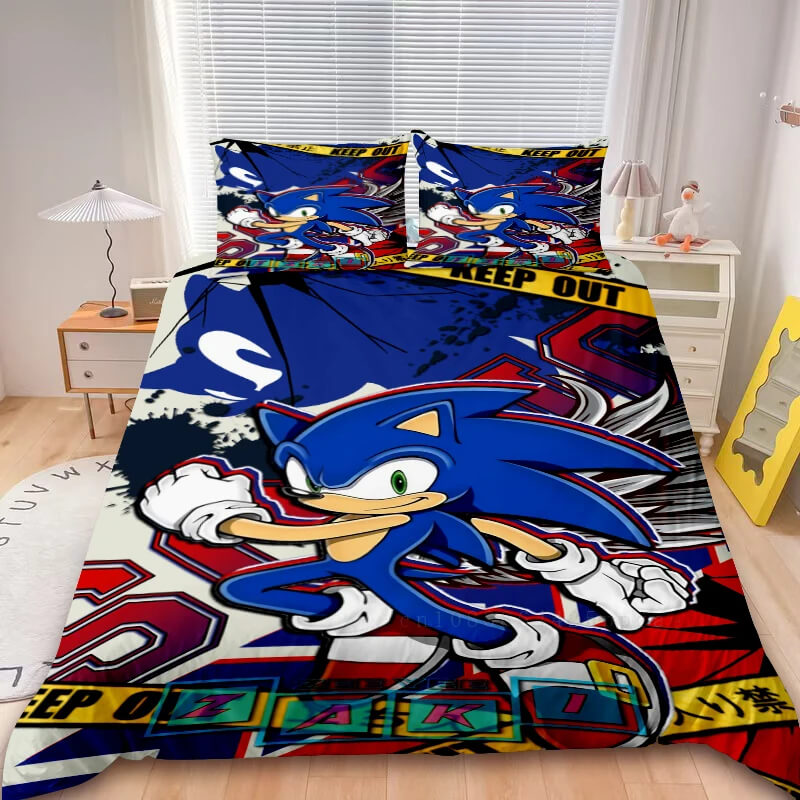 Sonic kids bedding set perfect for birthday gift
