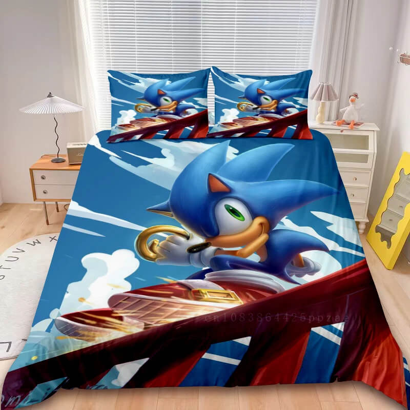 Sonic the Hedgehog duvet cover for boys teens and adults