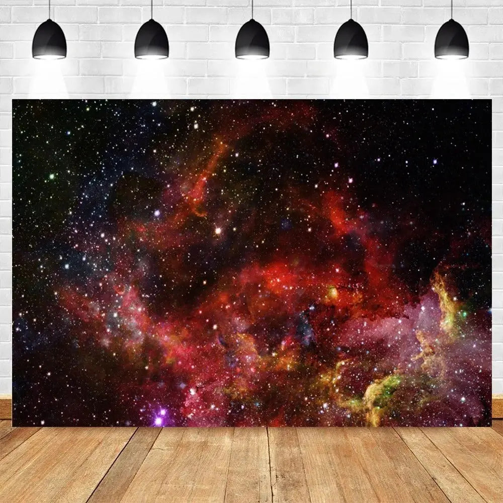 Galaxy fabric panel wall decor with Milky Way and stars