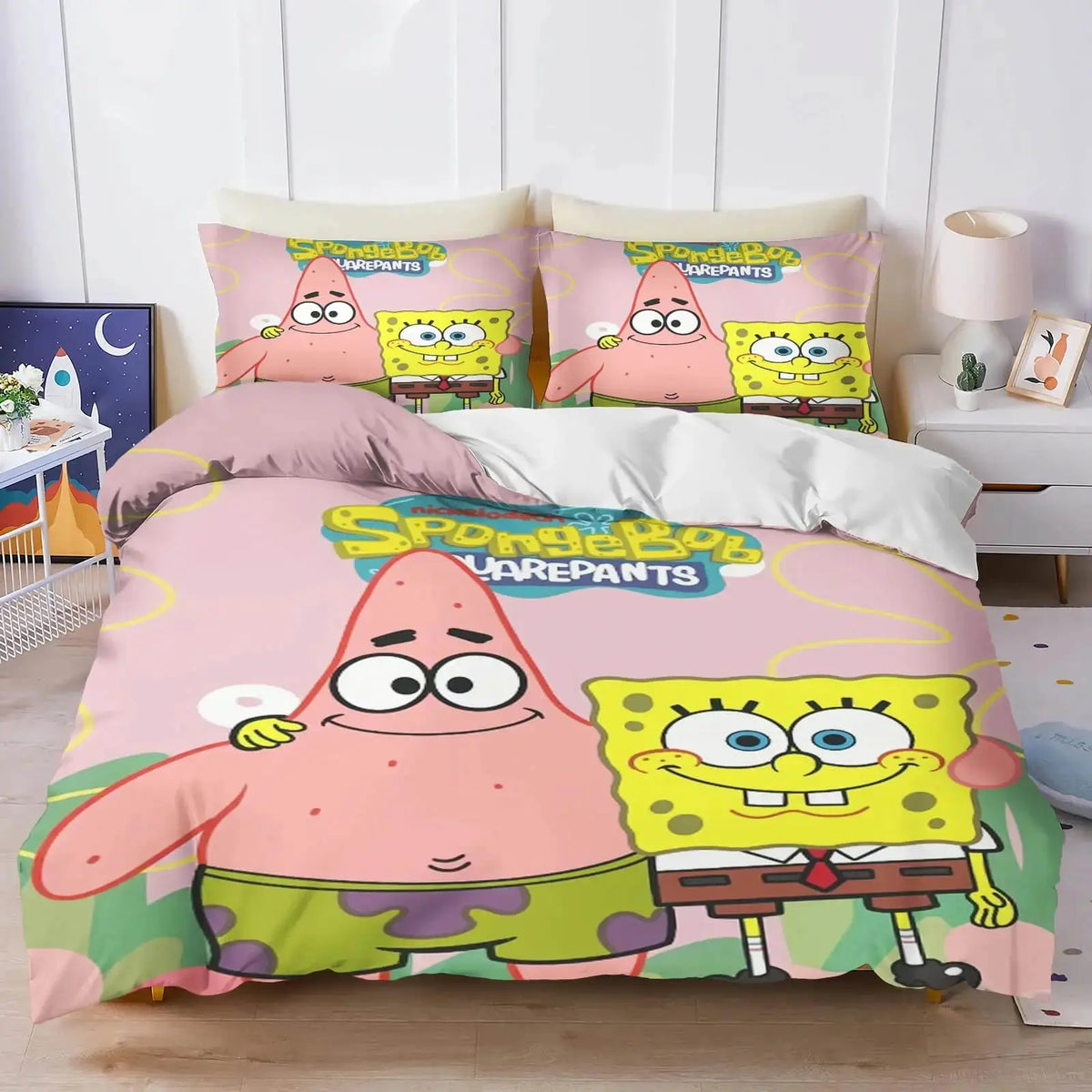 Spongebob Squarepants &amp; Patrick Star Quilt Cover Zirconic