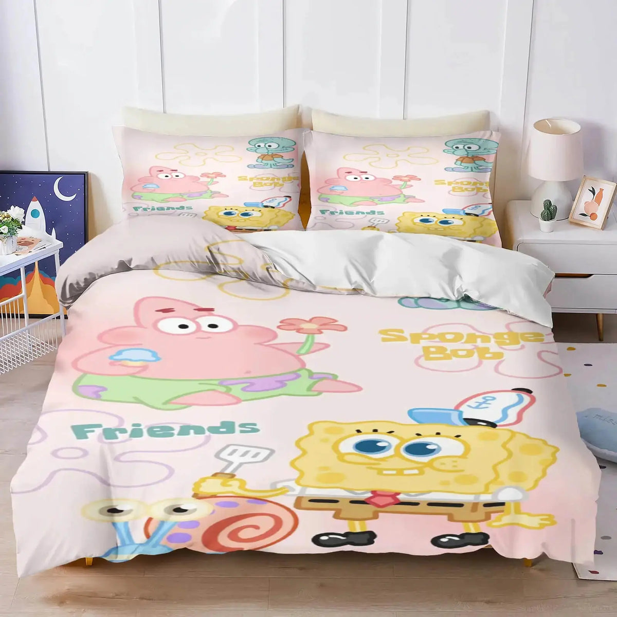 Spongebob Squarepants & Patrick Star Cartoon Duvet Cover Zirconic
