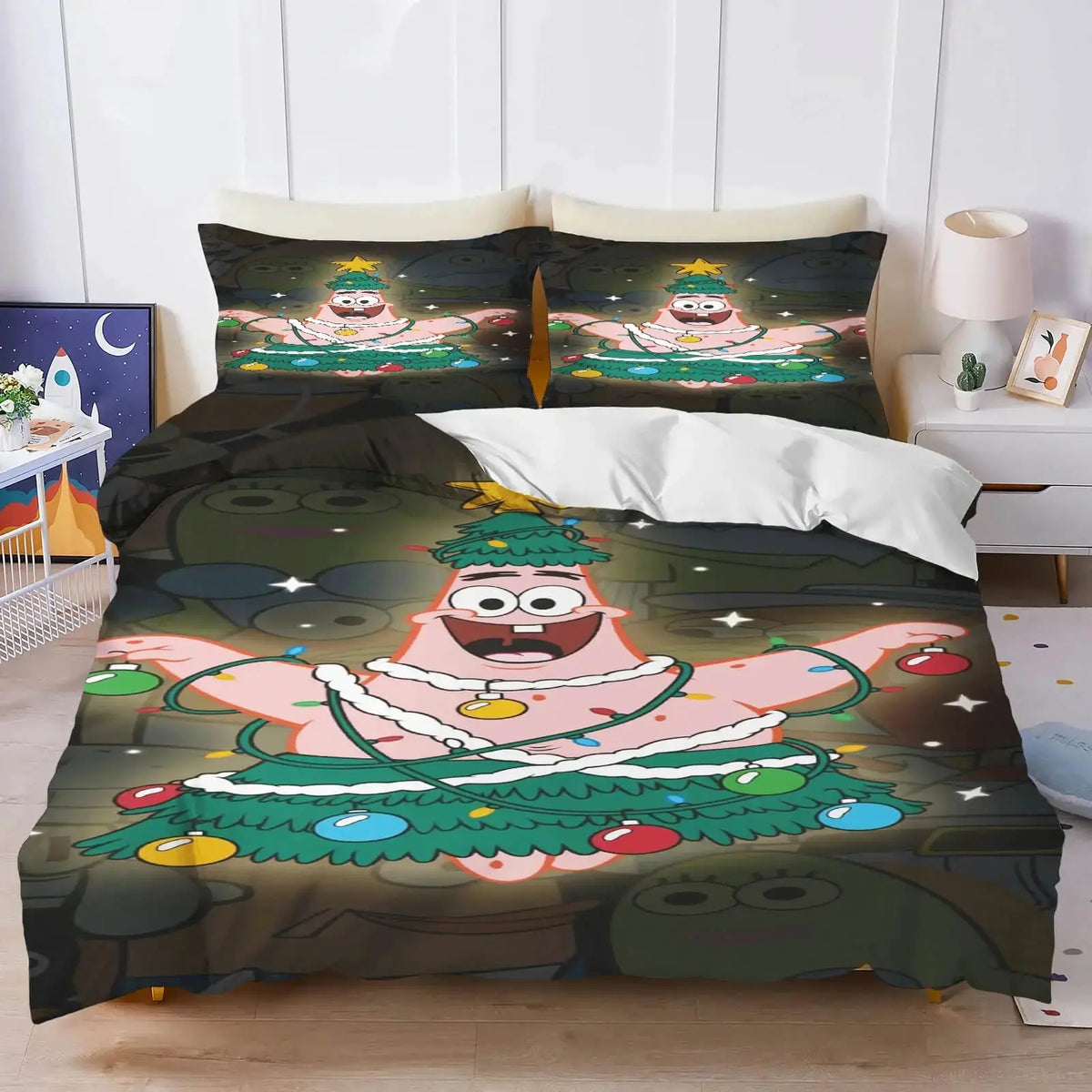 Spongebob Patrick Star Cartoon Quilt Cover Zirconic