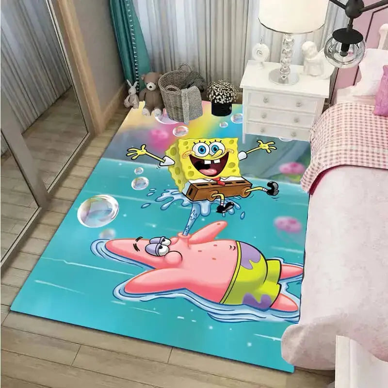 Spongebob Squarepants & Patrick Star Cartoon Kids Rug Zirconic