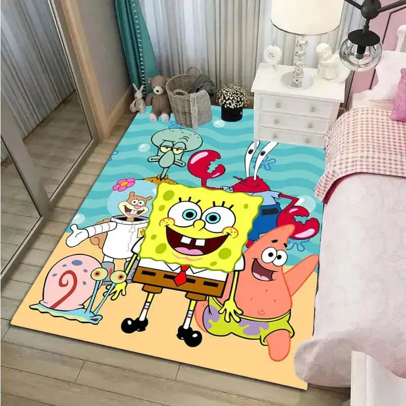 Spongebob Gray & Sandy Cheeks Kids Rug Zirconic