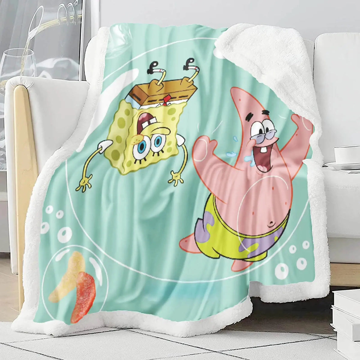 Spongebob Squarepants &amp; Patrick Star KidsThrow Blanket Zirconic