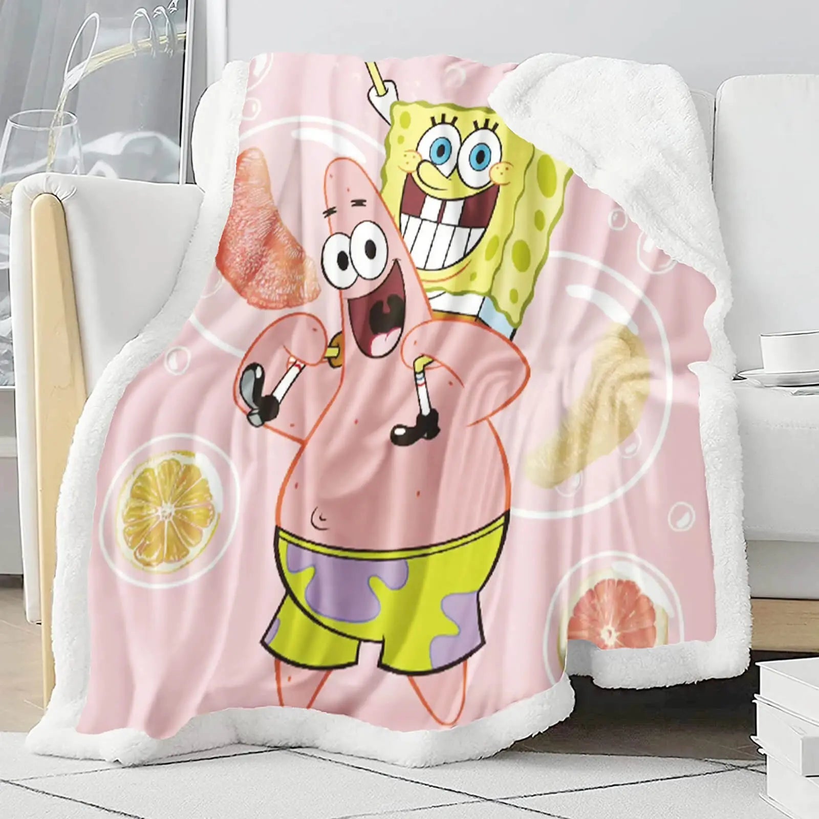 Spongebob Patrick Star Kids Throw Blanket Zirconic