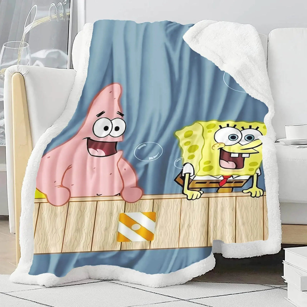 Spongebob Squarepants & Patrick Star Kids Throw Blanket Zirconic