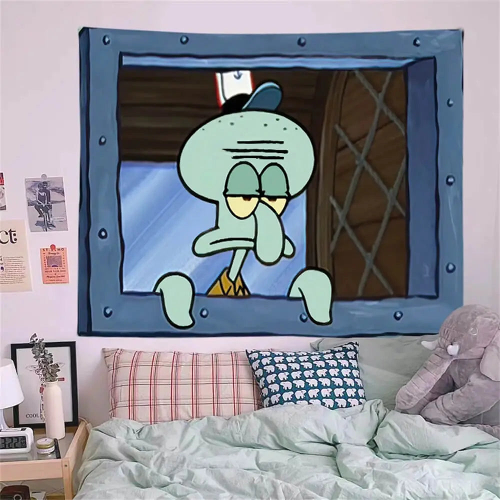 Squidward Wall Hanging Tapestry