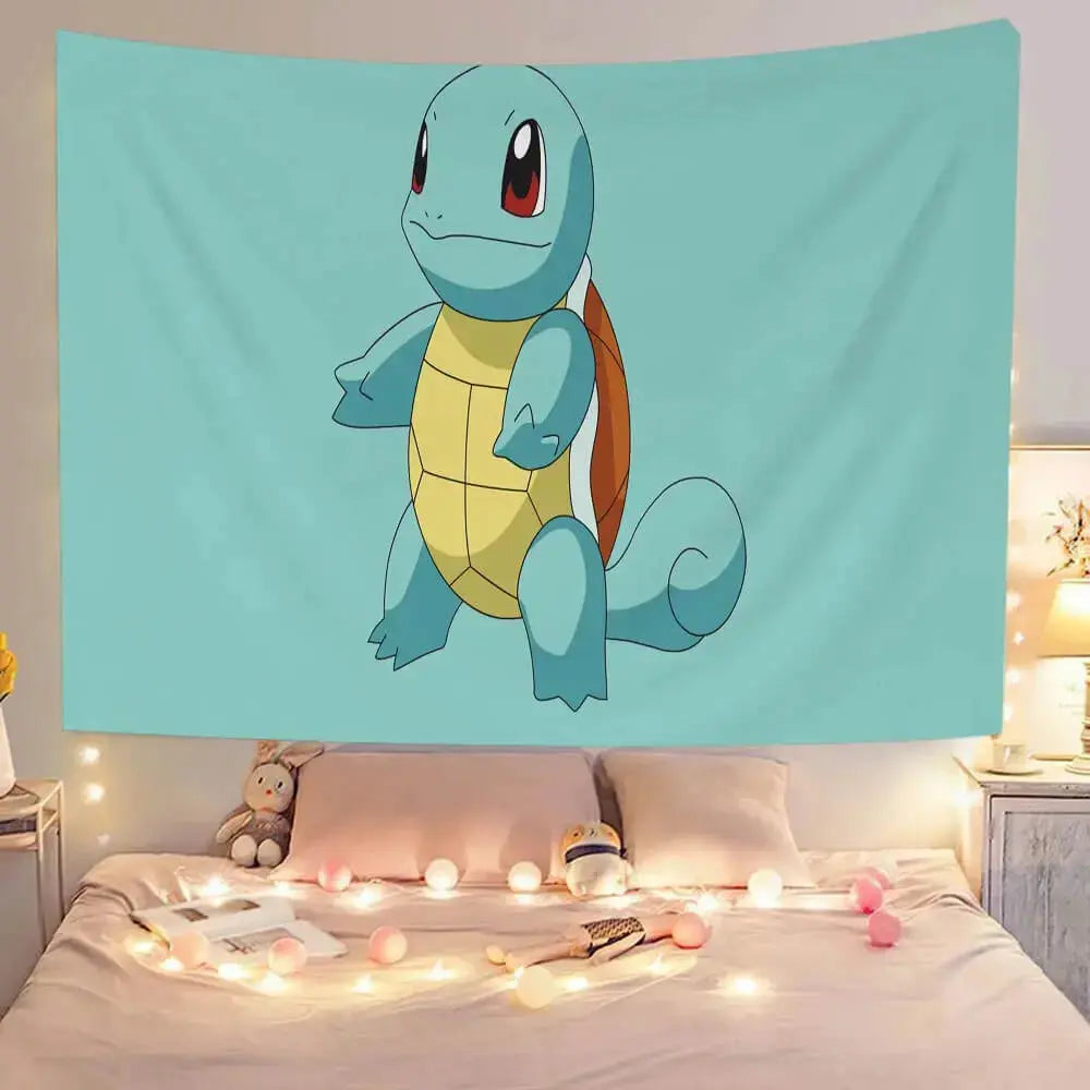 Squirtle Pokemon Tapestry Hanging Zirconic