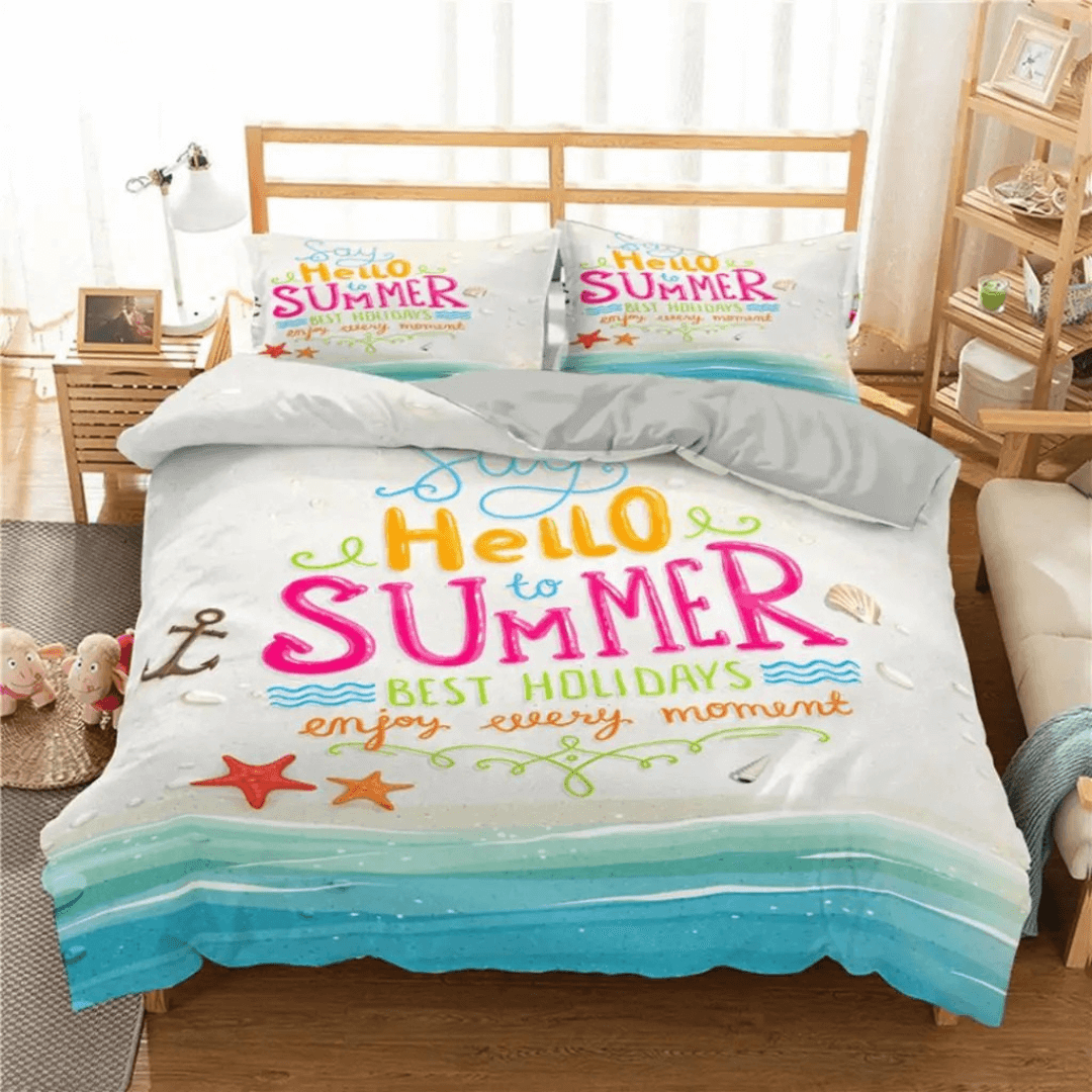 Starfish seaside bedding set for ocean lovers