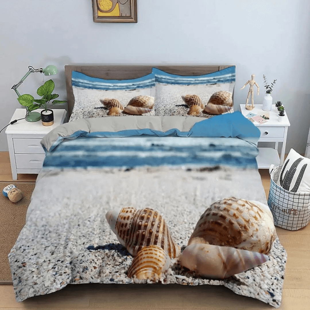 Full size ocean starfish duvet cover bedding set