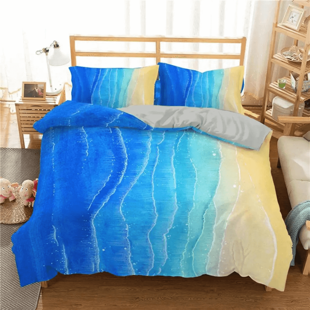 Cozy starfish seaside beach duvet cover for kids room