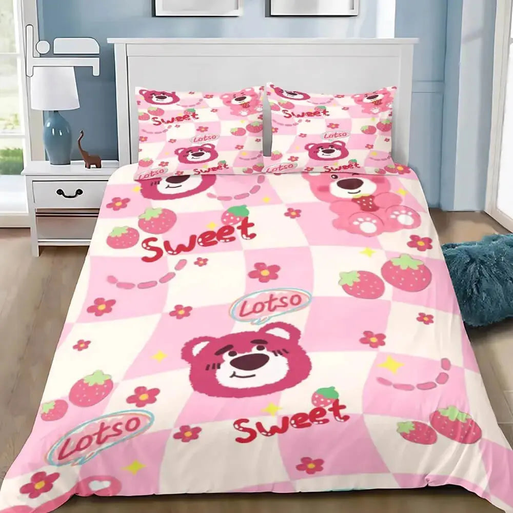 Starwberry Bear Quilt Cover