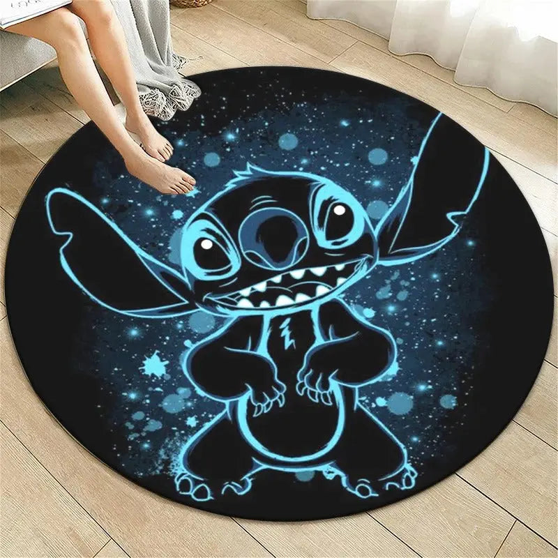 Stitch round cartoon rug for teens' bedroom or study corner