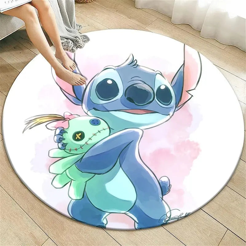 Stitch cartoon travel mat for vanlife and camping use