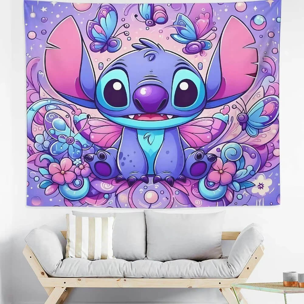Stitch Cartoon Tapestry