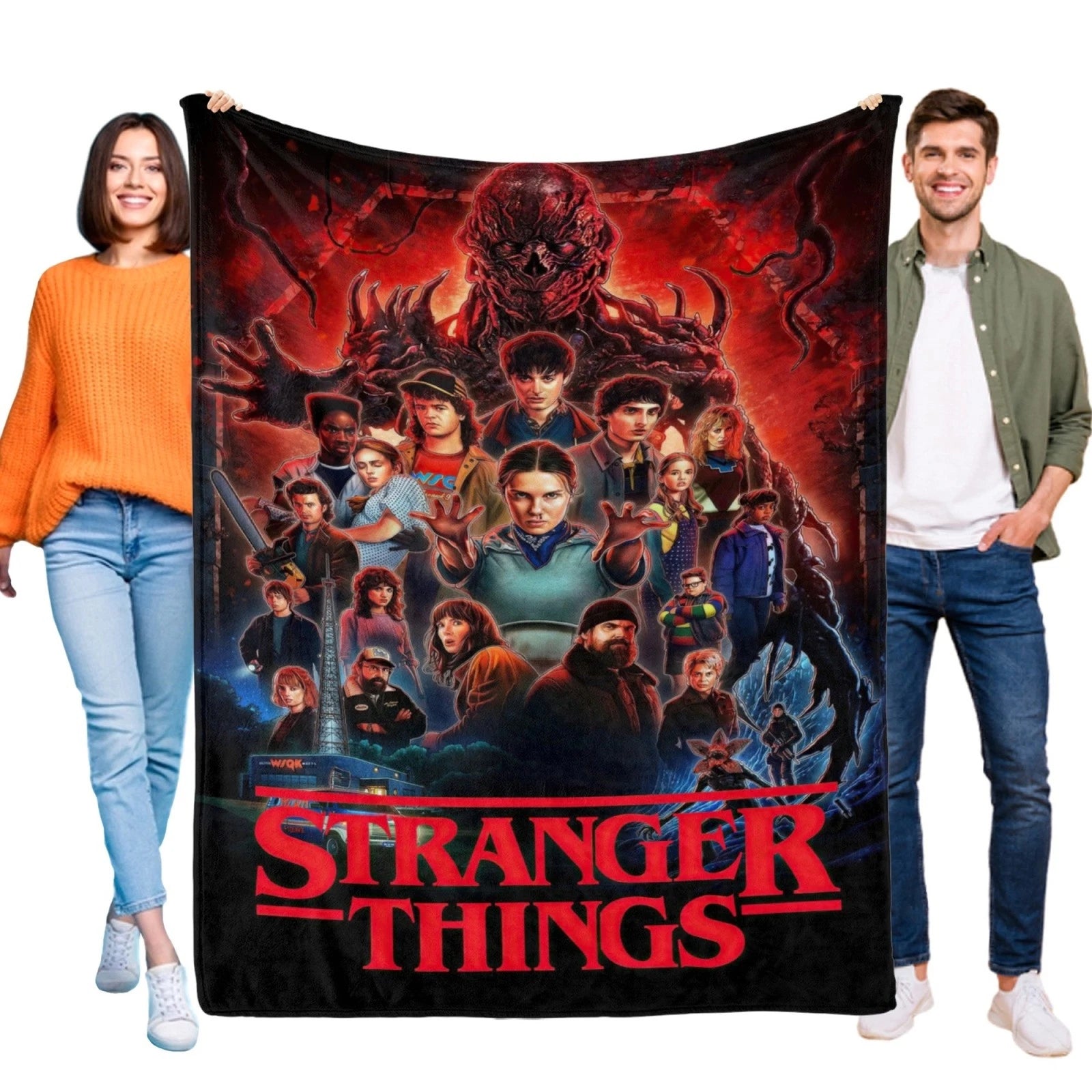 Stranger Things Throw Blanket | Soft & Lightweight Horror TV
