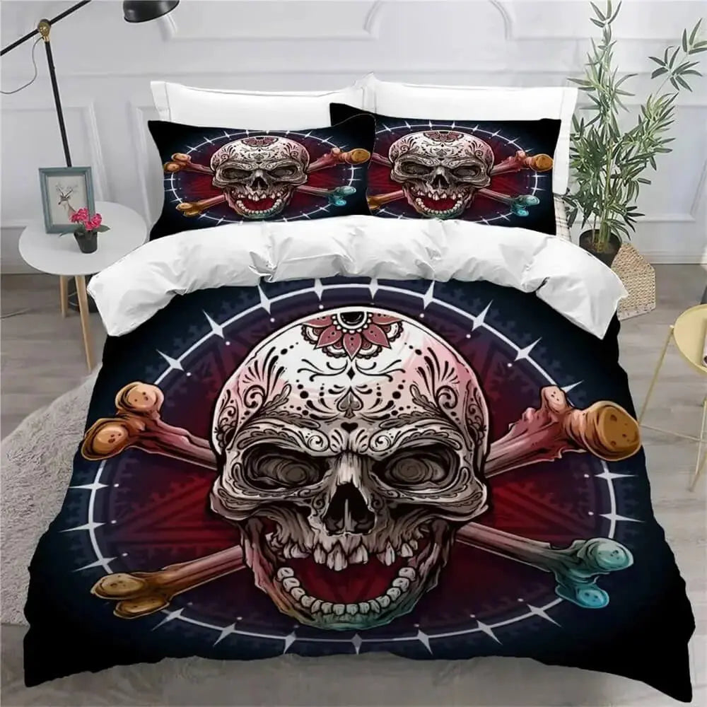 Sugar Skull Quilt Cover