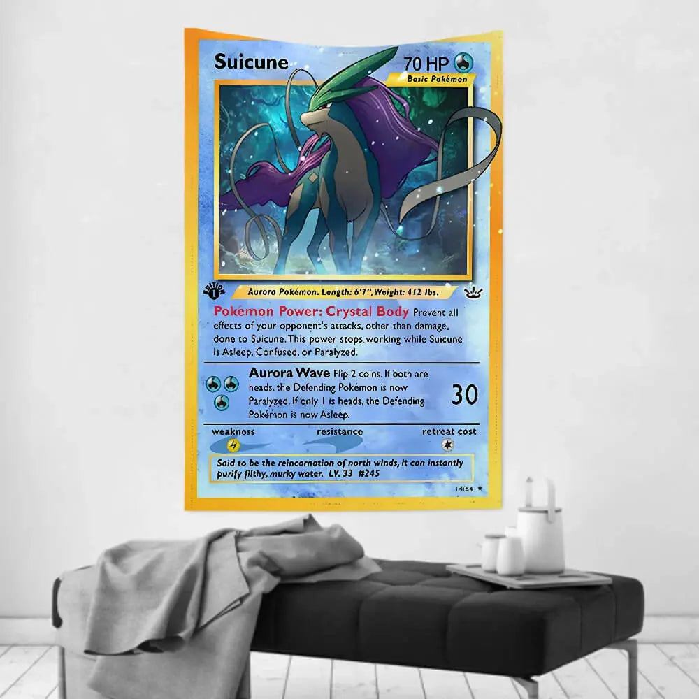 Suicune Wall Hanging - Pokemon Card Tapestry