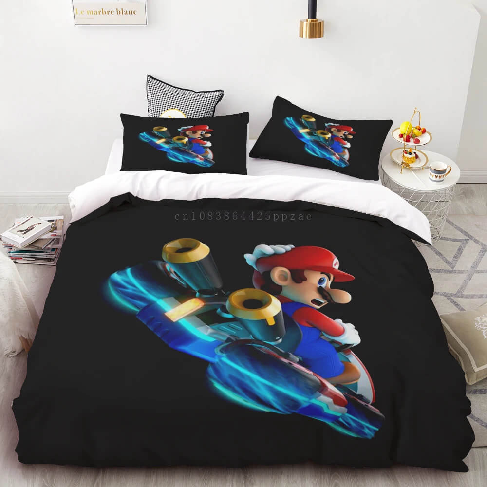 Super Mario Bros kids bed decor duvet cover