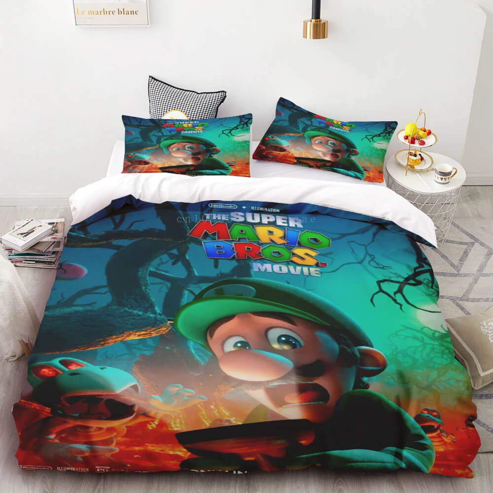 Soft microfiber Super Mario kids quilt cover