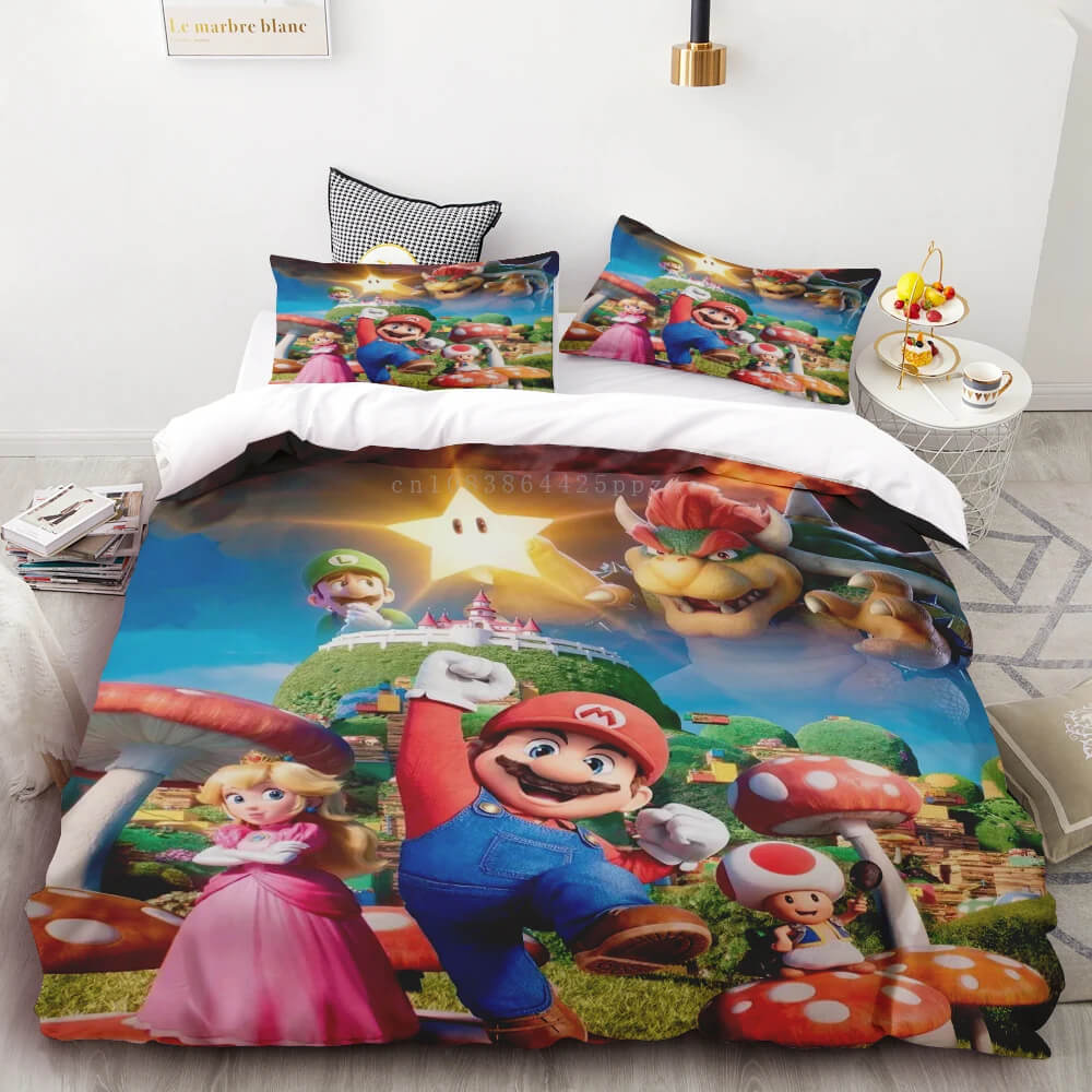 Super Mario Bros Peach comforter set for kids