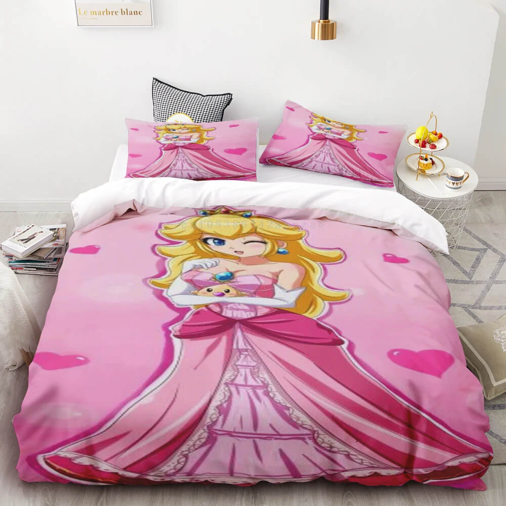 Super Mario kids room Princess Peach comforter